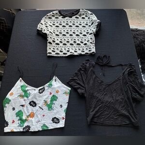 Lot of 3 Women’s Shein Cropped Tops Size Small